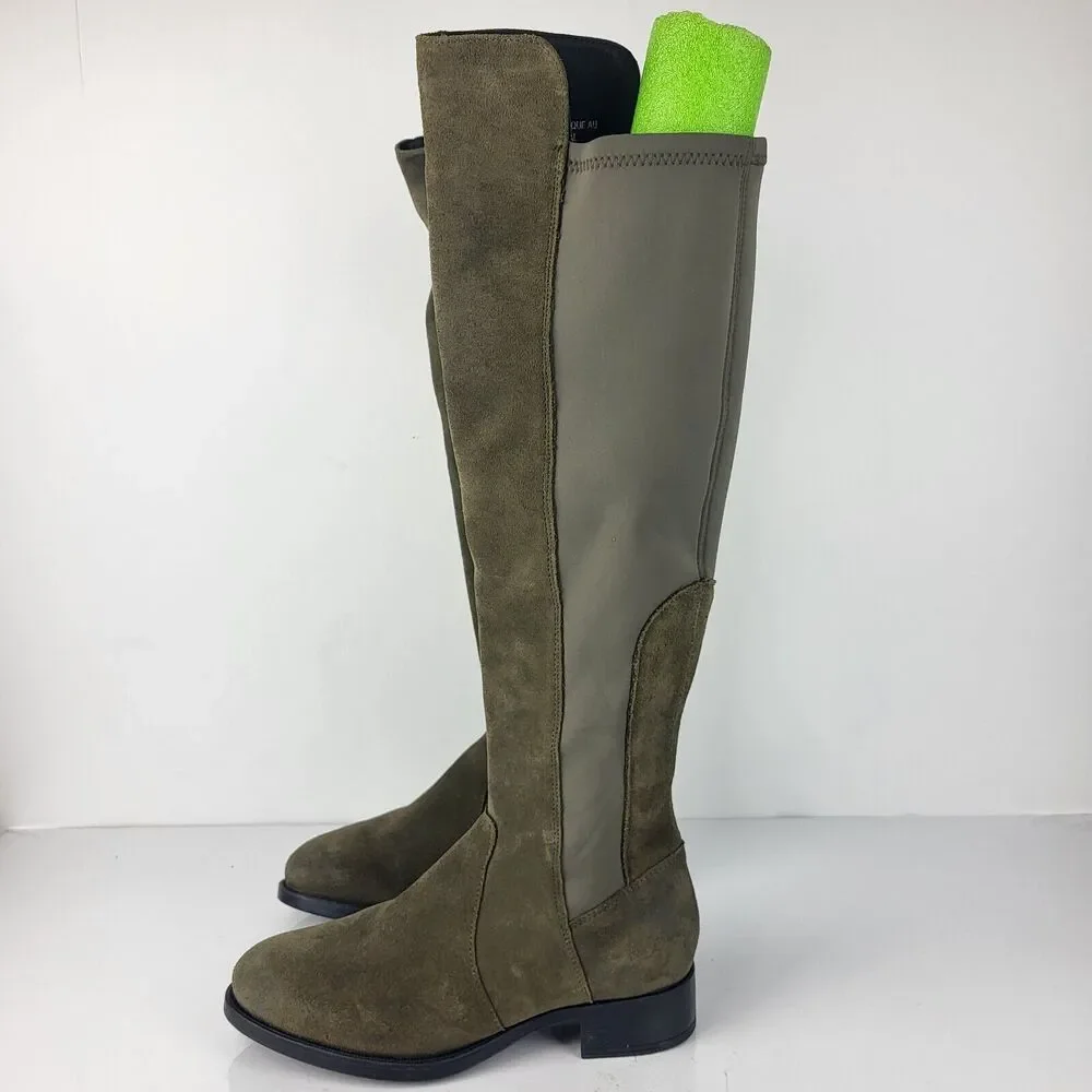 Over the knee waterproof Suede stretch Boots
